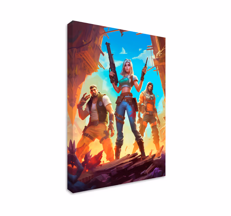 Warriors videgoames design wall canvas - TenStickers