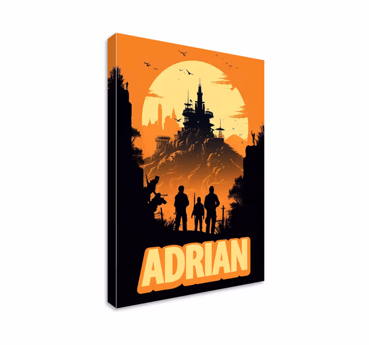 Custom name adventure videgoames canvas - TenStickers