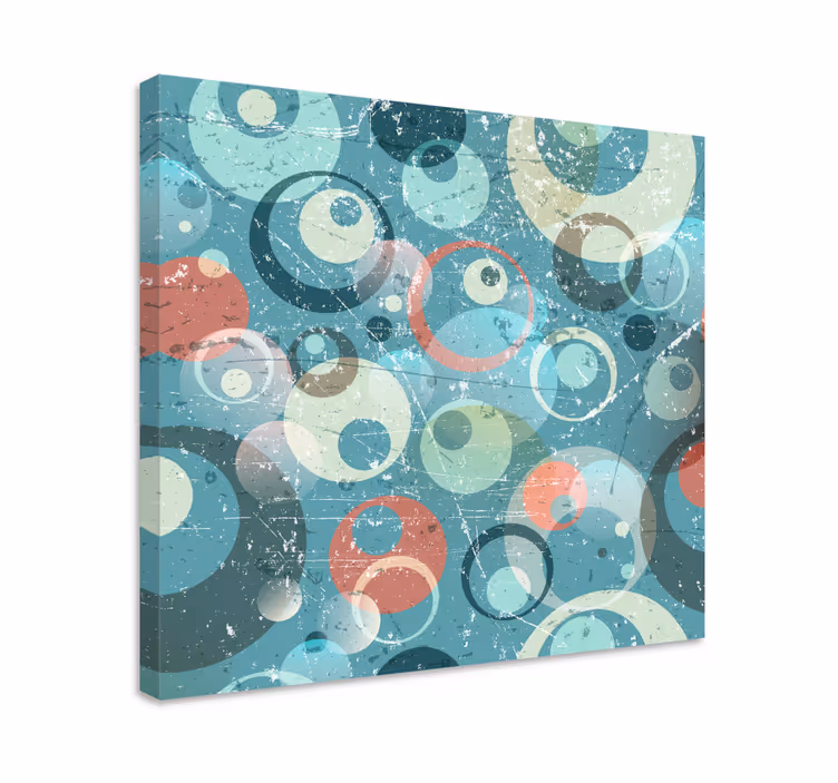 Abstract circles canvas wall art - TenStickers