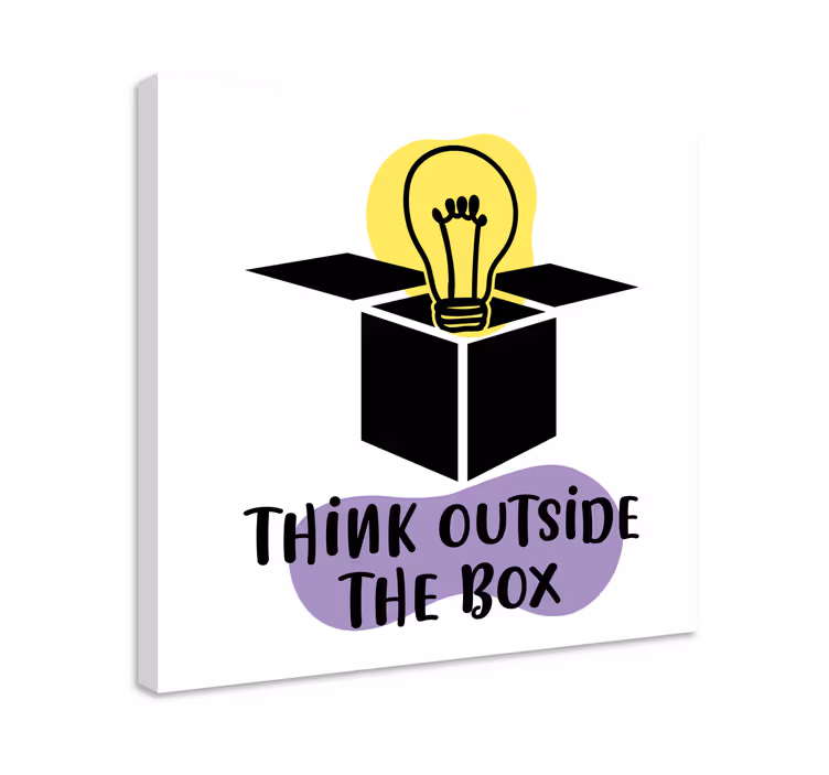 Think outside the box inspirational canvas - TenStickers