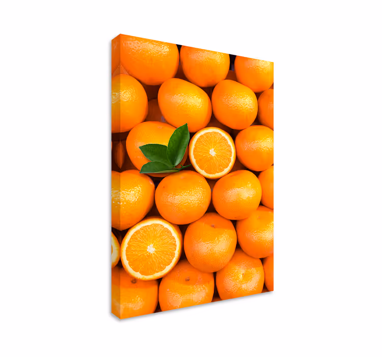 Oranges Fruit Canvas Wall Art - TenStickers