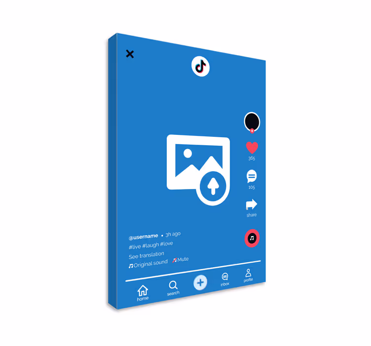 TikTok customised canvas print - TenStickers