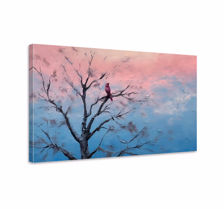 Bird in a tree canvas art - TenStickers