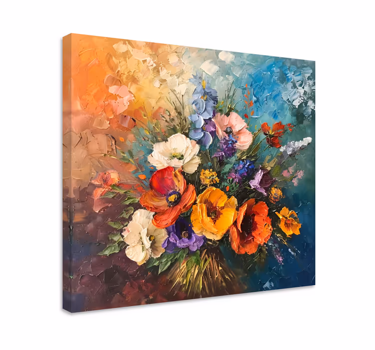 Flower bouquet canvas art - TenStickers