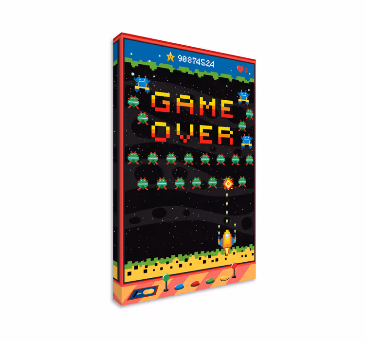 8 bits arcade screen Videgoames canvas - TenStickers