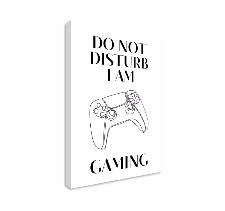 Do not disturb i am gaming canvas print - TenStickers