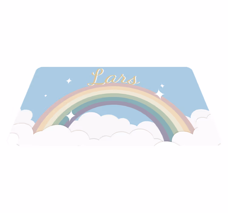 Customised rainbow custom vinyl rug - TenStickers