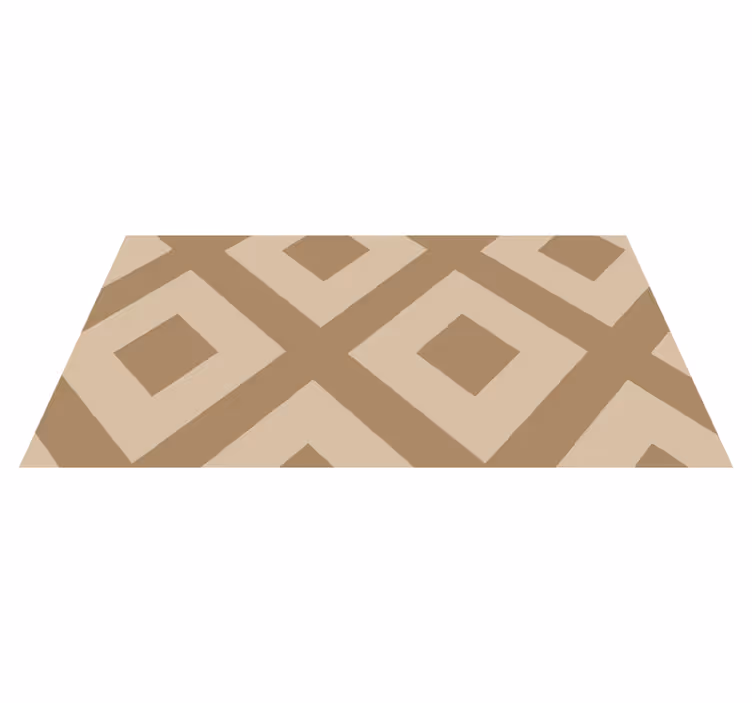 Beige fabric imitation vinyl rug bathroom - TenStickers