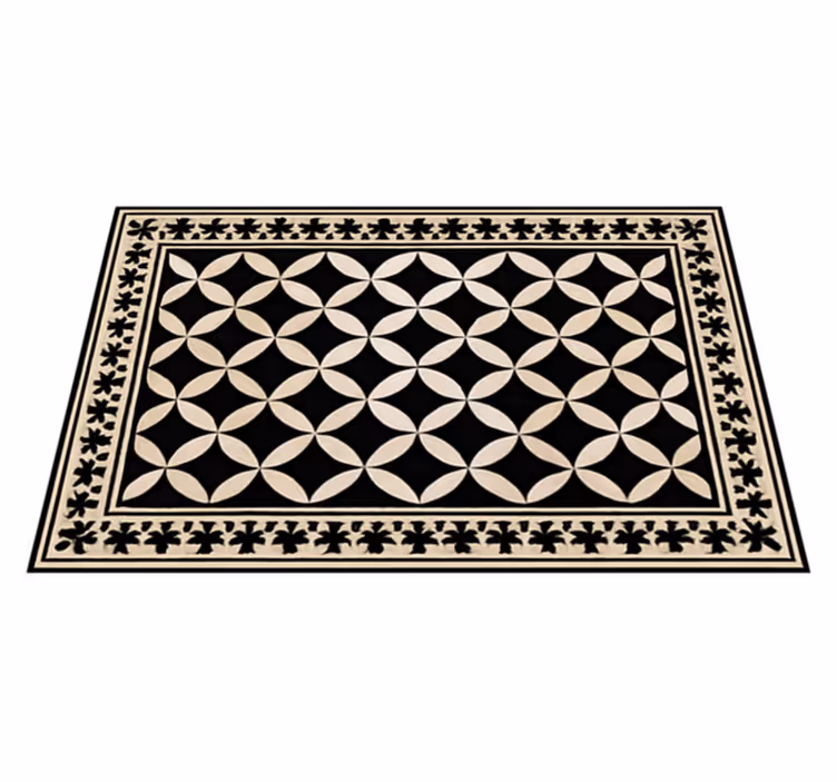 Traditional Spanish design living room vinyl rug - TenStickers