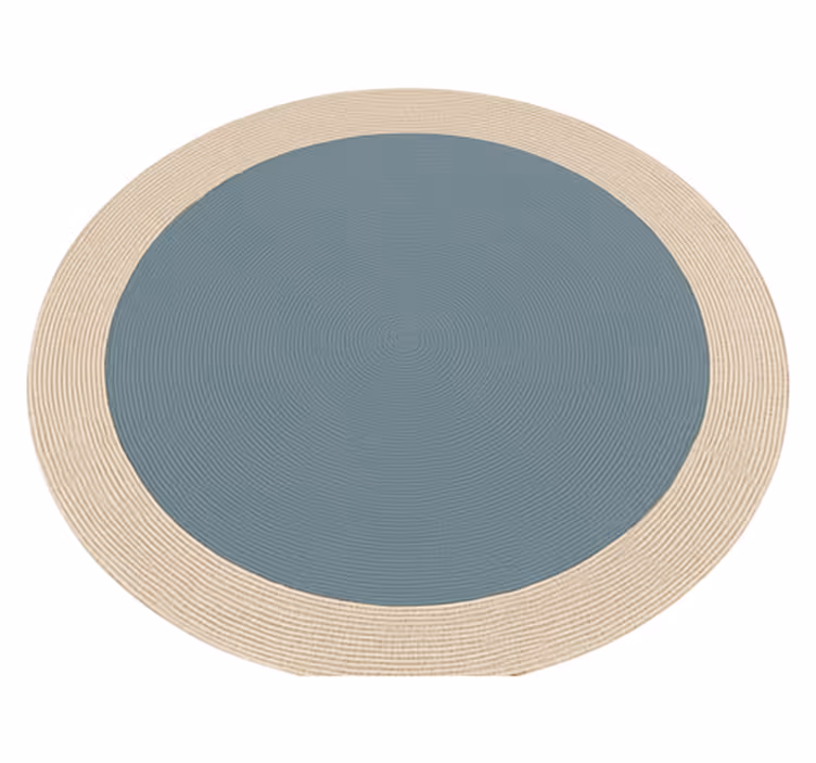 Two-tone round design outdoor vinyl rug - TenStickers