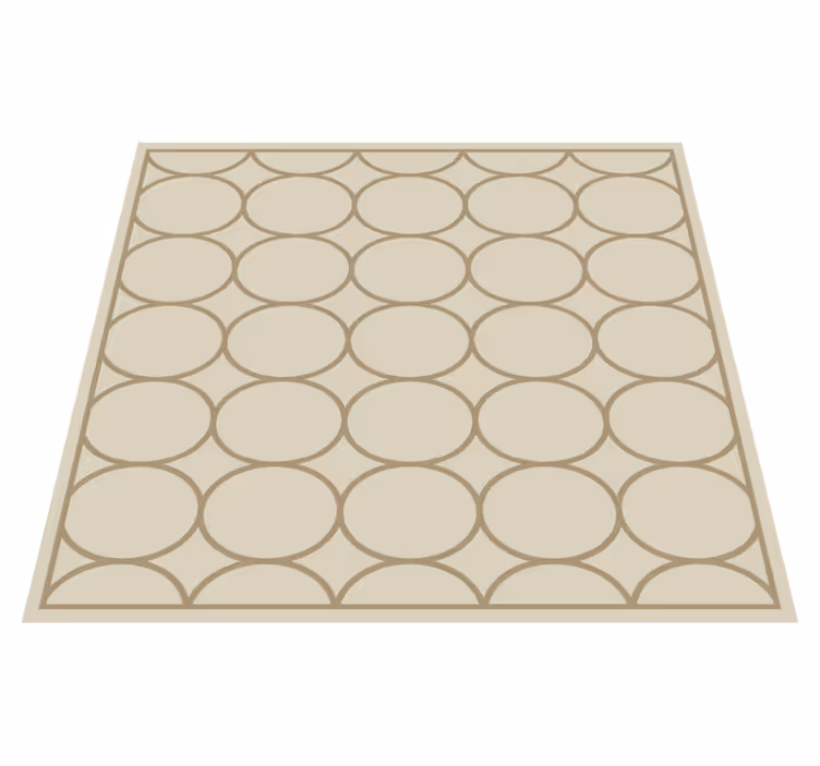 Sandy beige pattern kitchen vinyl rug - TenStickers