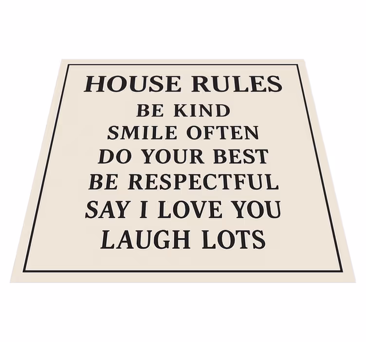 Custom vinyl rug house guidelines - TenStickers