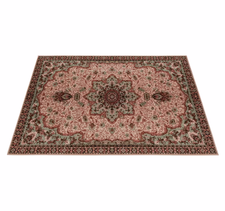 Vintage rose living room vinyl rug - TenStickers