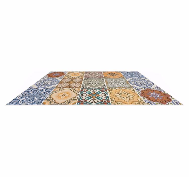 Kitchen vinyl rug eclectic mediterranean mosaic - TenStickers