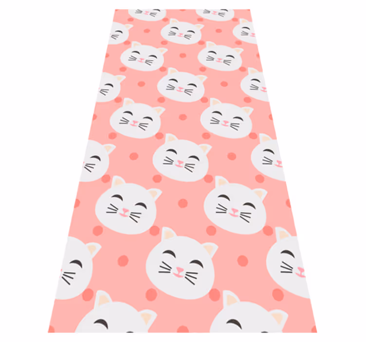 Funny little cats animal vinyl rug - TenStickers