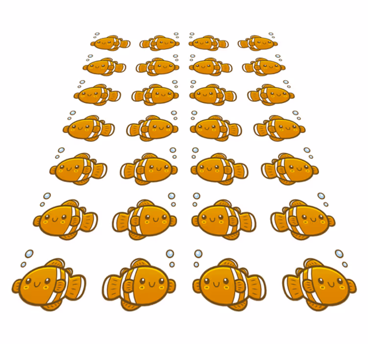 Animal vinyl rug clownfish design - TenStickers
