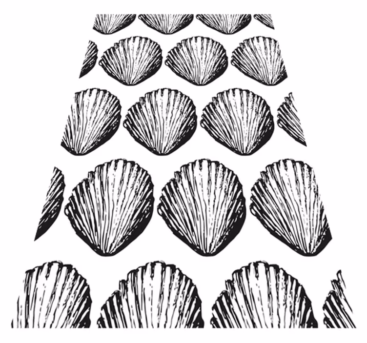 Animal vinyl rug retro seashell design - TenStickers