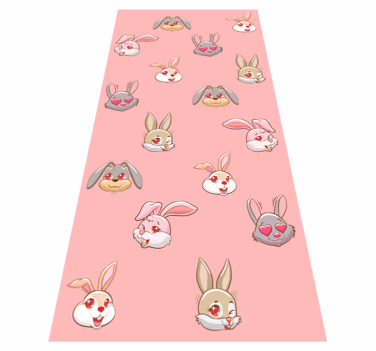 Animal vinyl rug rabbit clipart set - TenStickers