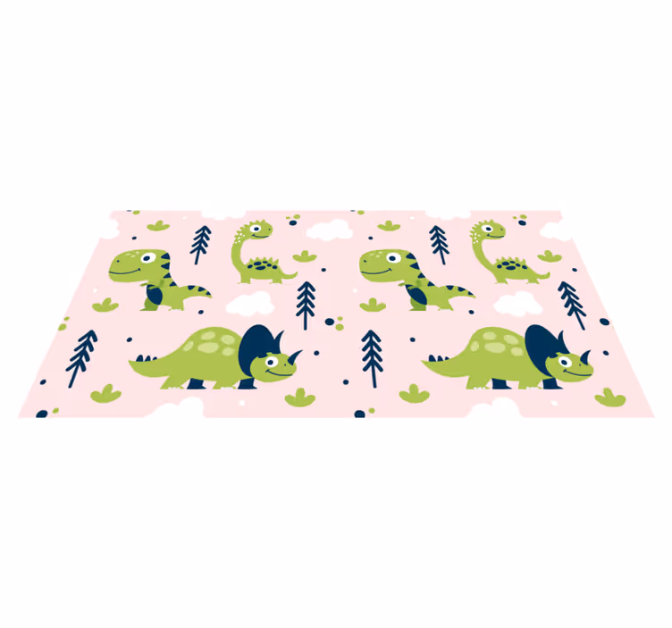 Animal vinyl rug playful dinosaur design - TenStickers