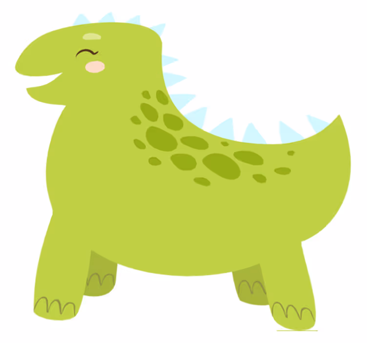 Happy dinosaur character animal vinyl rug - TenStickers