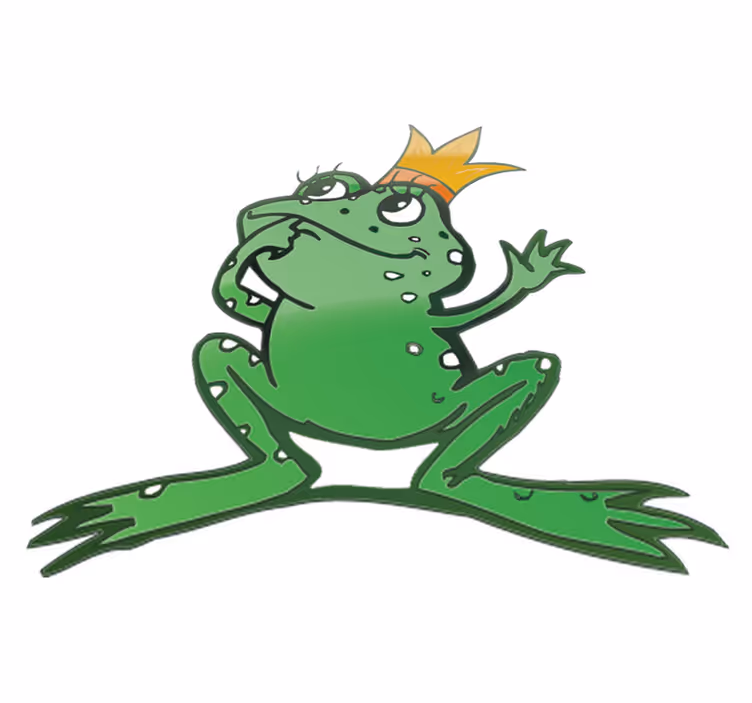 Animal vinyl rug queen frog - TenStickers