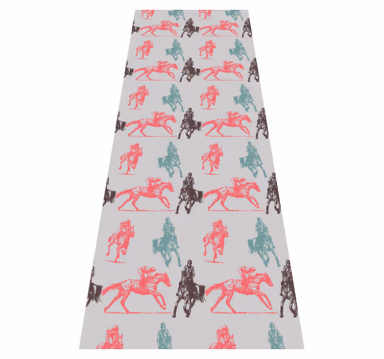 Animal vinyl rug in multicolored horse design - TenStickers