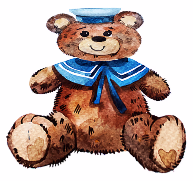 Sailor bear character animal vinyl rug - TenStickers