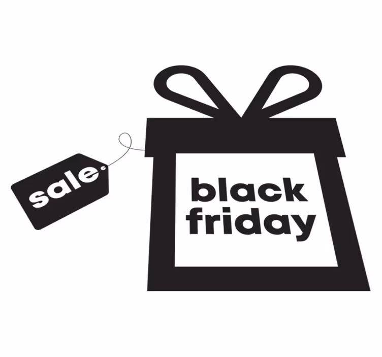 Black friday vinyl rug wrapped as a gift - TenStickers