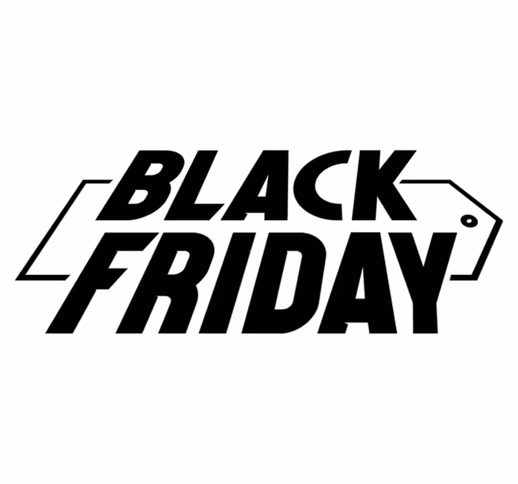 Black friday vinyl rug in contemporary cursive font - TenStickers