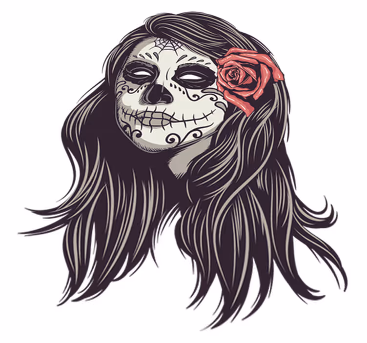 Halloween vinyl rug la catrina - TenStickers
