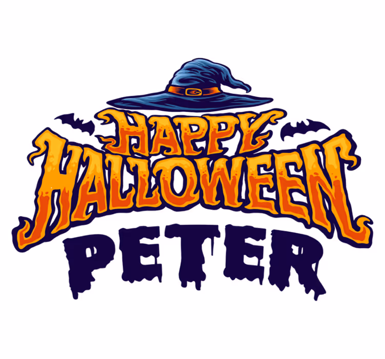 Halloween vinyl rug happy halloween personalized - TenStickers