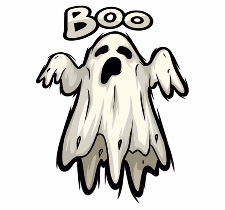 Halloween vinyl rug boo ghost design - TenStickers
