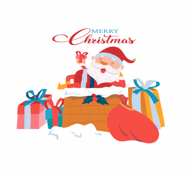Christmas vinyl rug we have a merry christmas - TenStickers
