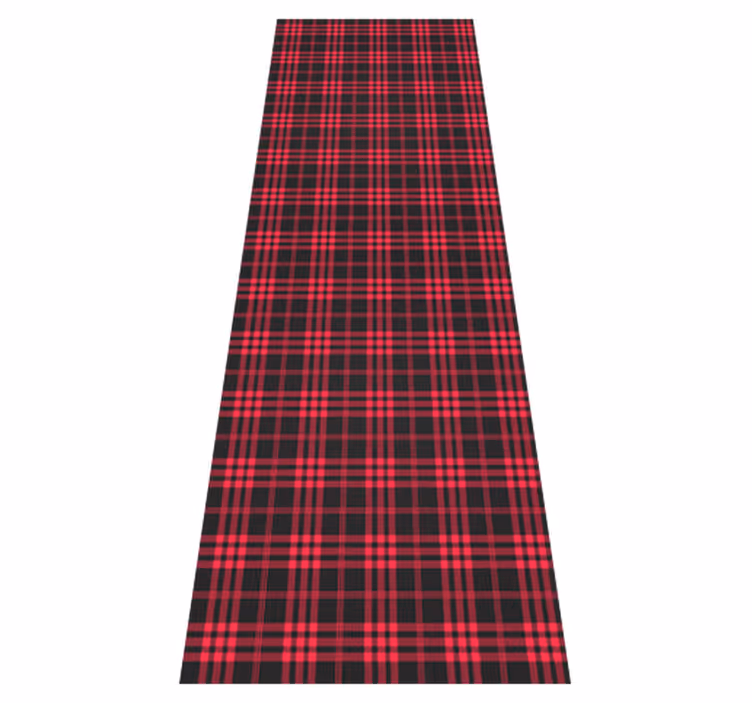 Christmas vinyl rug christmas tartan pattern - TenStickers