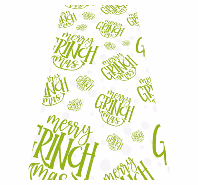 Christmas vinyl rug merry grinchmas original design - TenStickers