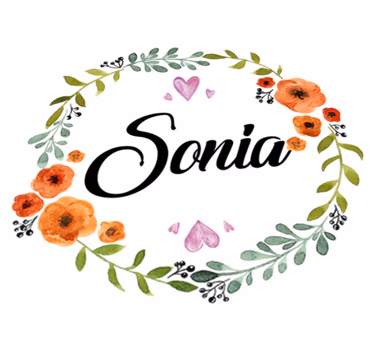 Vinyl rug flowers customizable floral crown - TenStickers