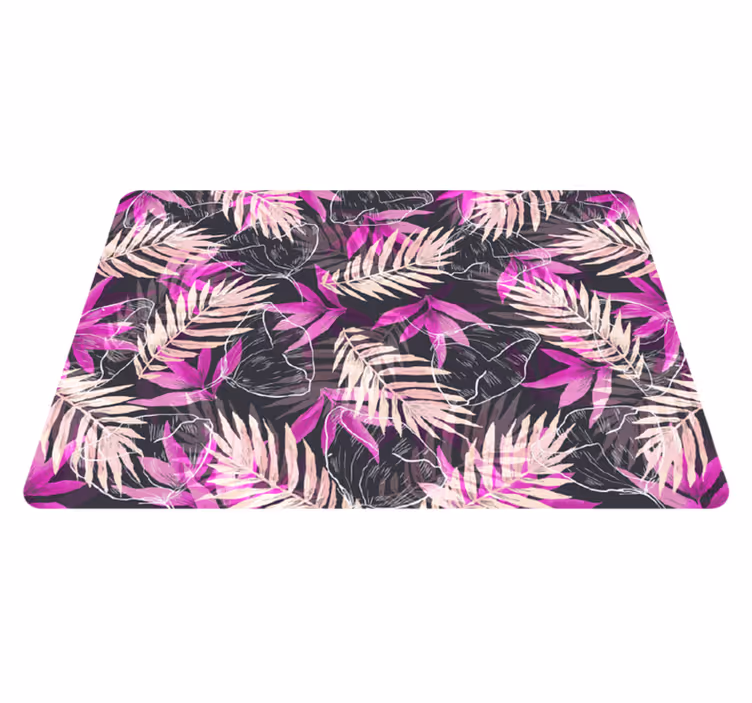 Vinyl rug flowers exotic flowers - TenStickers