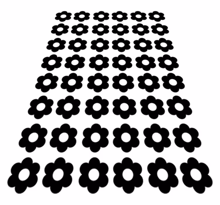 Vinyl rug flowers floral sticker sheet - TenStickers