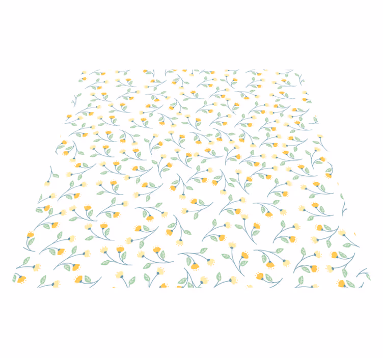 Vinyl rug flowers in spring design - TenStickers