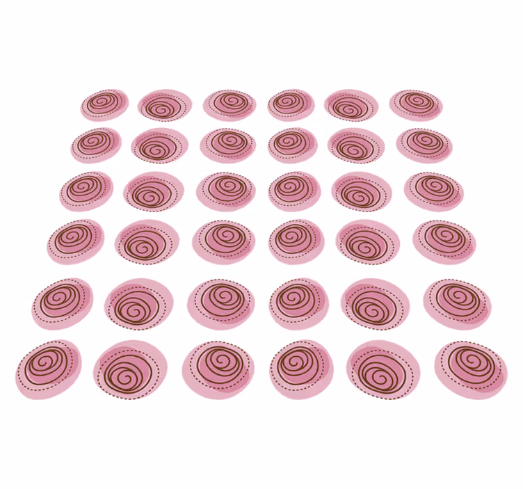 Vinyl rug flowers in pink floral design - TenStickers