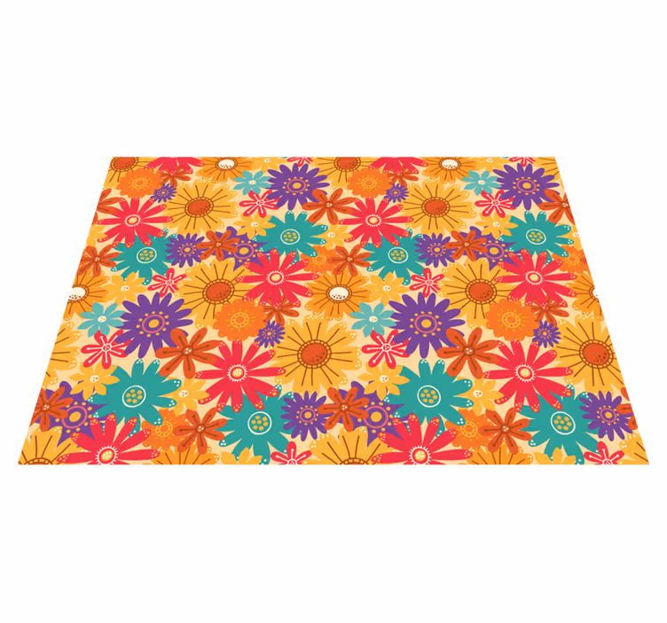 Vinyl rug flowers bouquet of blooms - TenStickers
