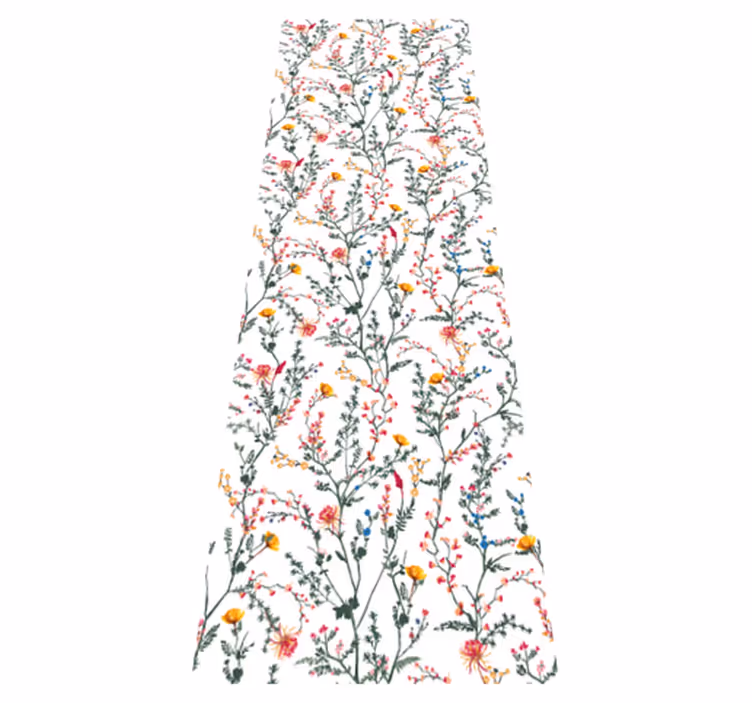 Vinyl rug flowers thin minimalistic garden - TenStickers