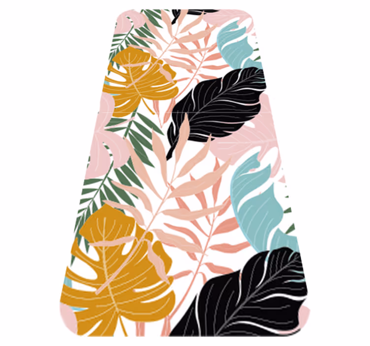Vinyl rug flowers colorful abstract floral design - TenStickers