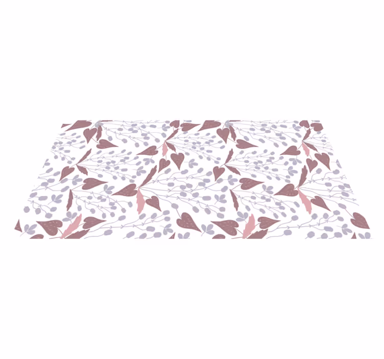 Vinyl rug flowers pastel vintage floral pattern - TenStickers