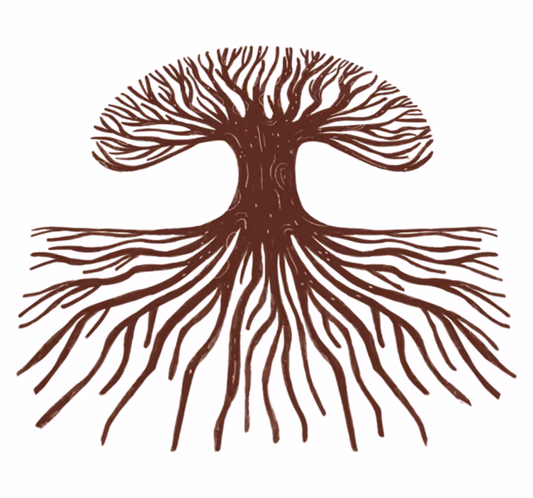 Vinyl rug flowers tree of life deep roots - TenStickers
