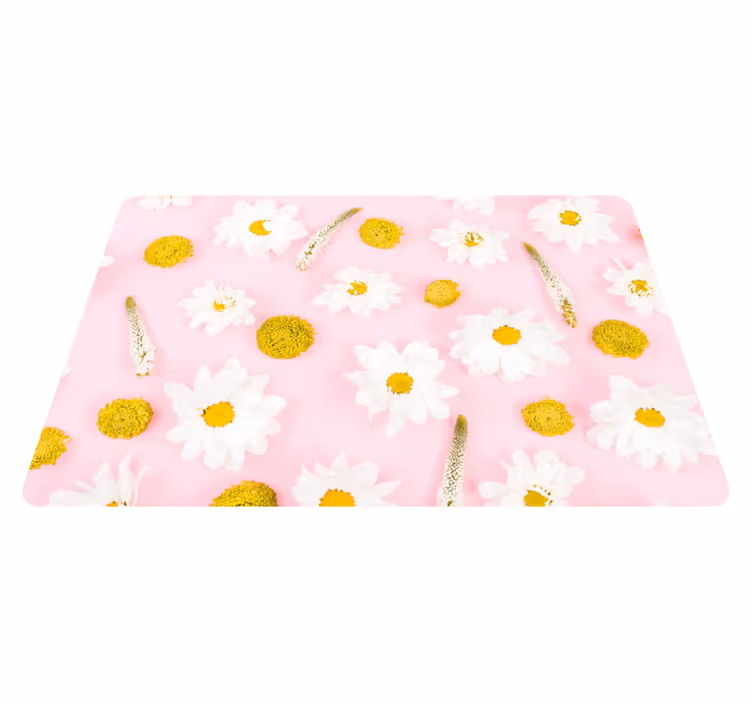 Vinyl rug flowers in vibrant colors - TenStickers