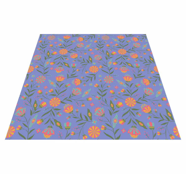 Vinyl rug flowers cute design for children - TenStickers