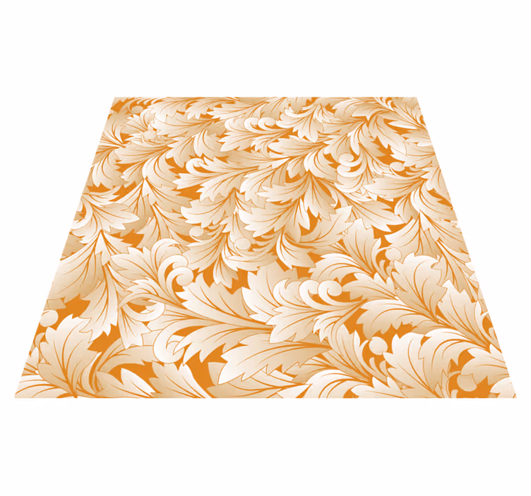 Flower vinyl rug with graceful floral design - TenStickers