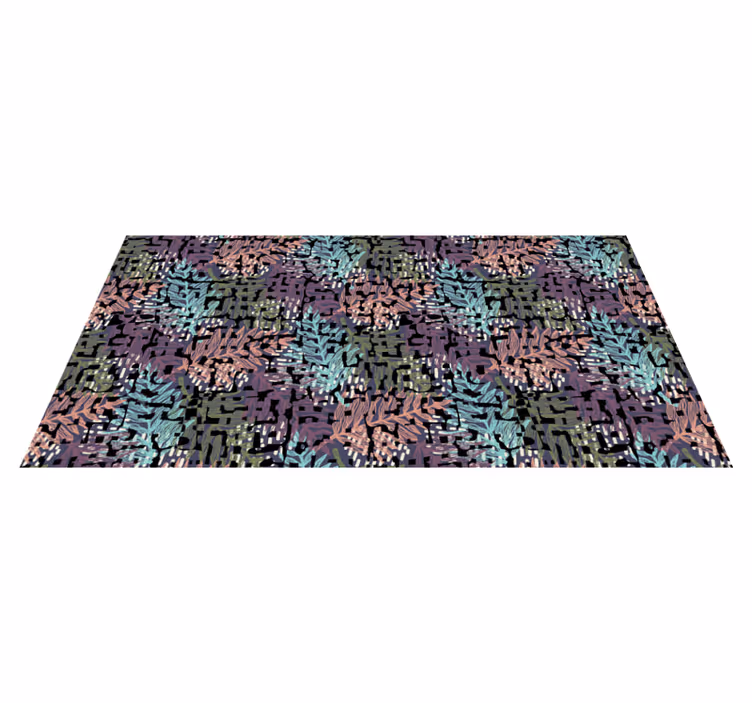 Vinyl rug flowers vibrant unique floral design - TenStickers