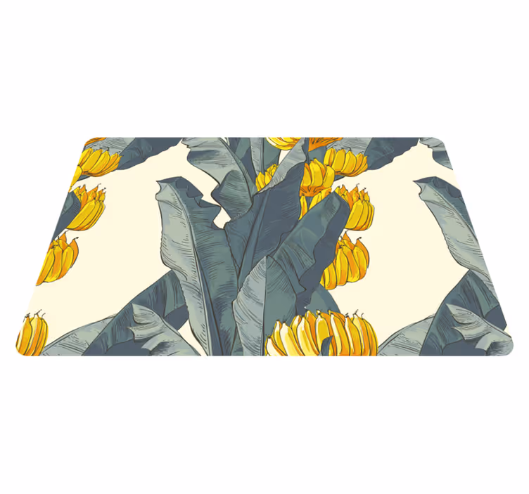 Vinyl rug flowers with banana tree design - TenStickers